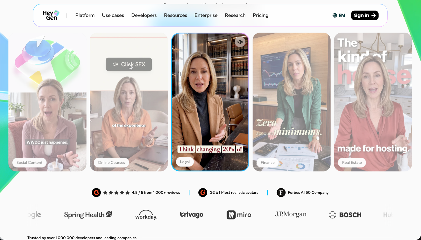 HeyGen platform use cases and customer video examples