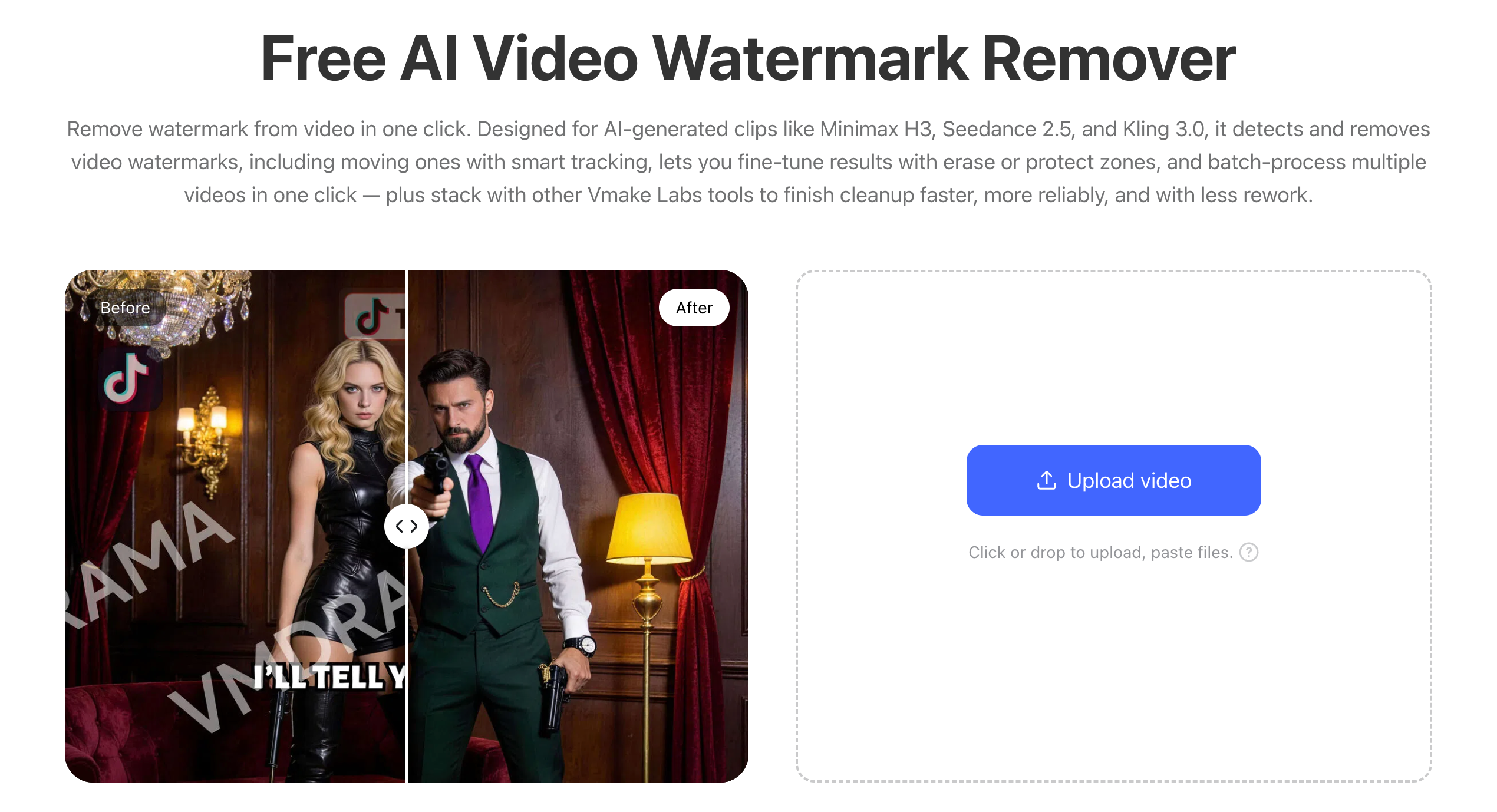 Vmake AI product video generator workflow