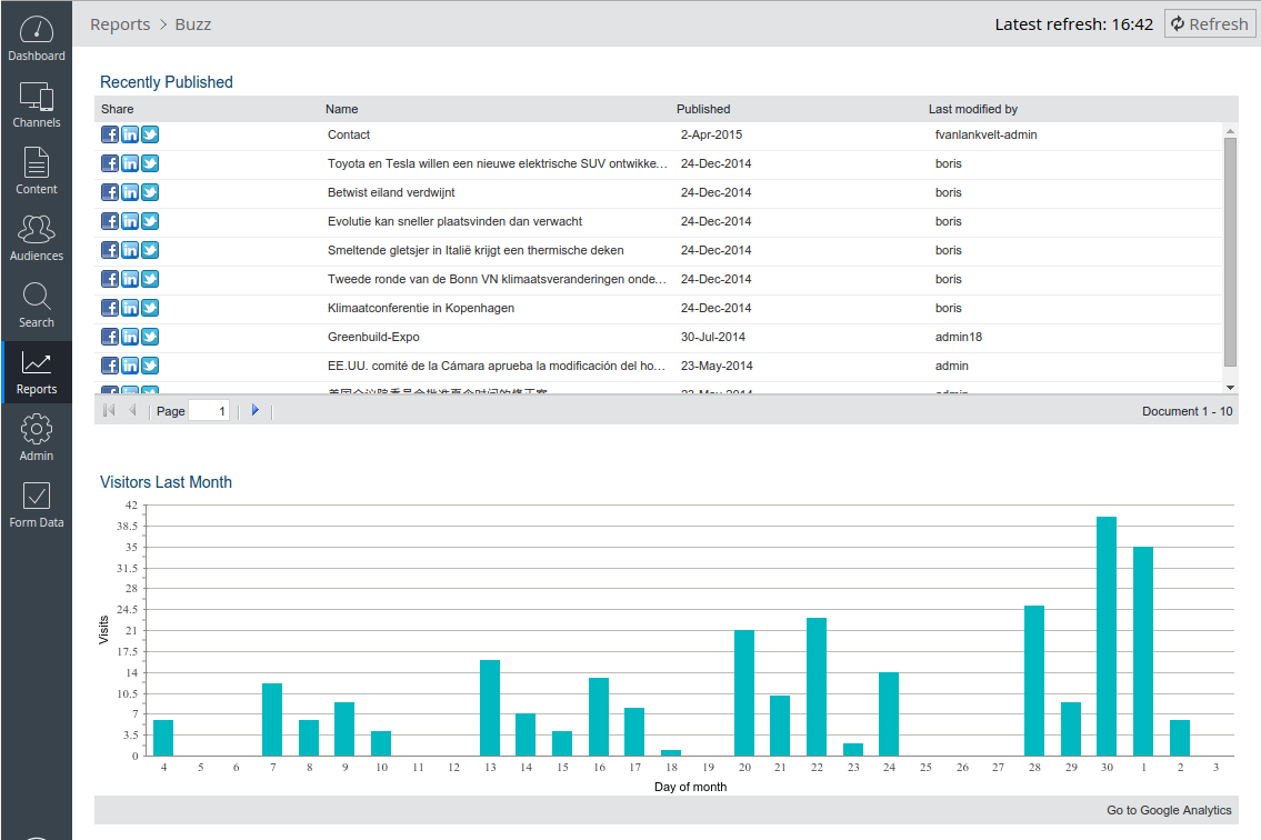 Bloomreach product interface illustrating ecommerce search, merchandising, or personalization workflow controls