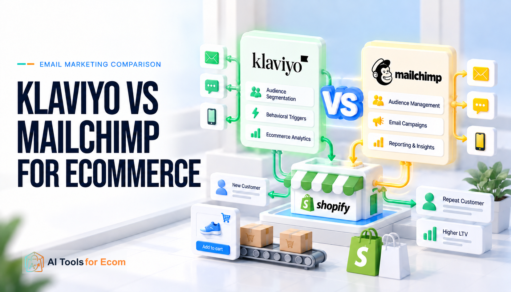 Klaviyo vs Mailchimp for ecommerce email marketing comparison