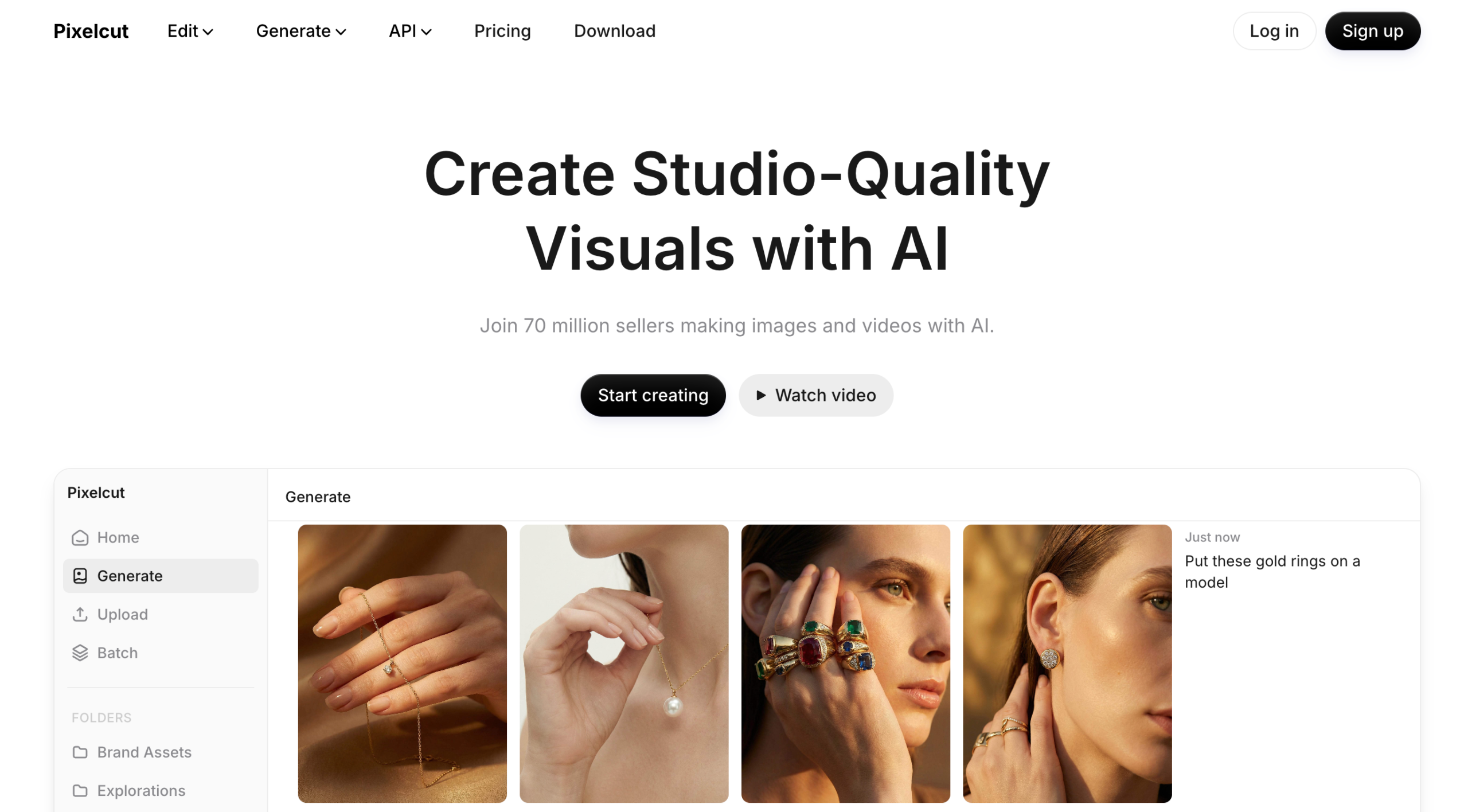 Pixelcut official visual introducing AI product photography